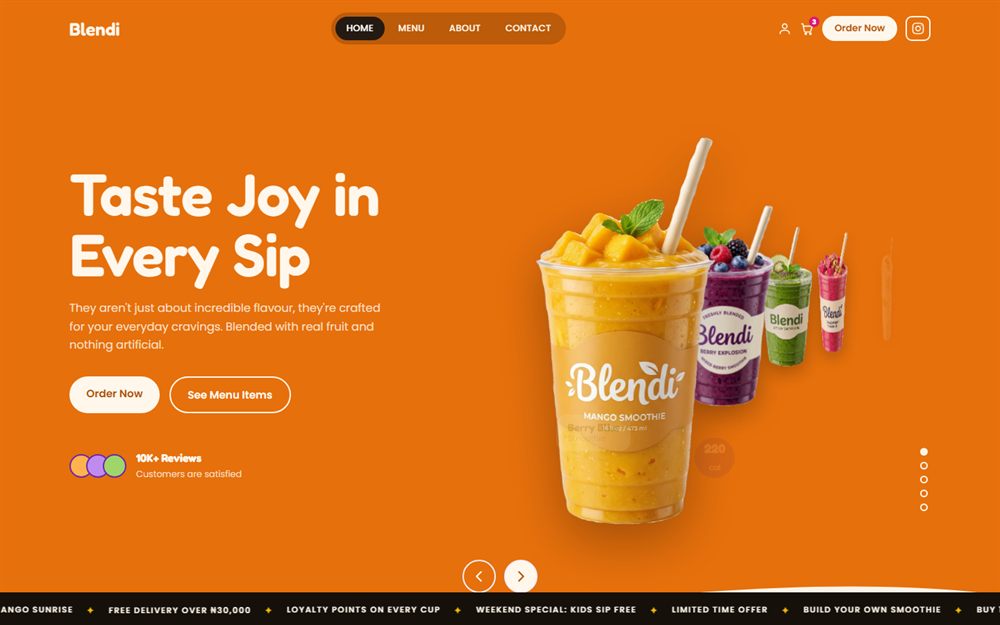 Blendi home page
