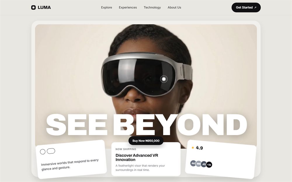 LUMA Vision home page