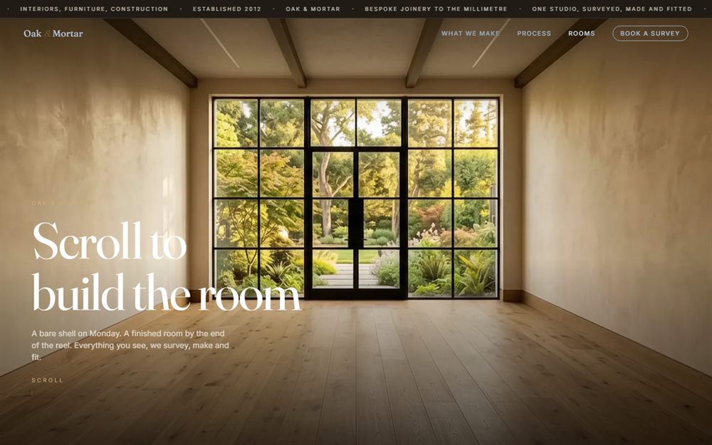 Oak & Mortar home page